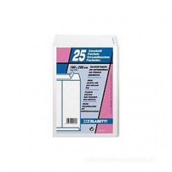 BUSTE DA LETTERA 16x23cm BIANCHE C/STRIP 25pz BLASETTI