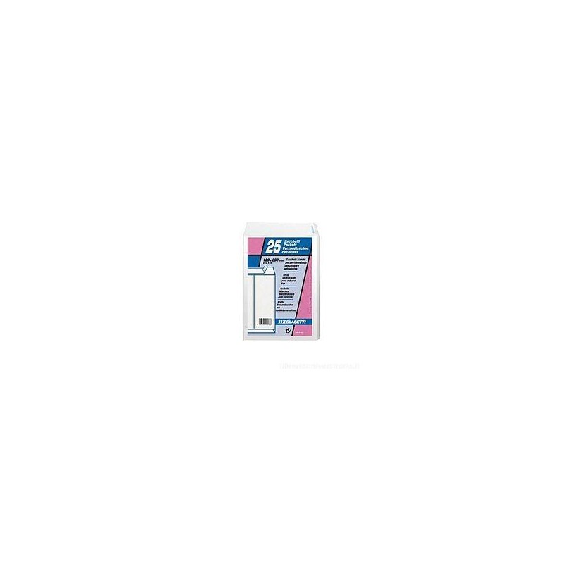 BUSTE DA LETTERA 16x23cm BIANCHE C/STRIP 25pz BLASETTI