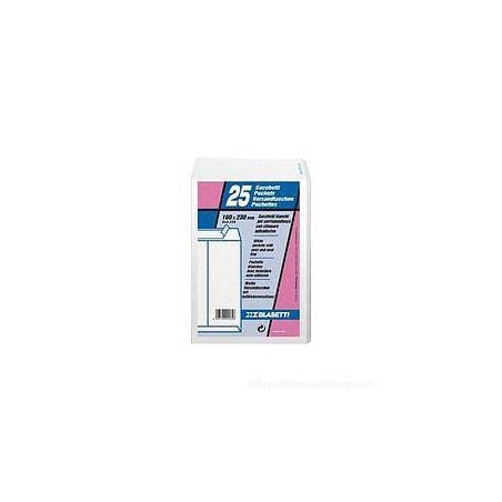BUSTE DA LETTERA 16x23cm BIANCHE C/STRIP 25pz BLASETTI