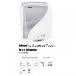 DISPENSER ASCIUGAMANI A ROTOLO TOUCH FREE IDENTITY BIANCO VELO