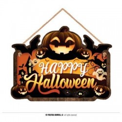 DECORAZIONE PORTA IN LEGNO 35x20cm ZUCCA