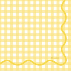 TOVAGLIOLI 33x33 VICHY GIALLO 16pz