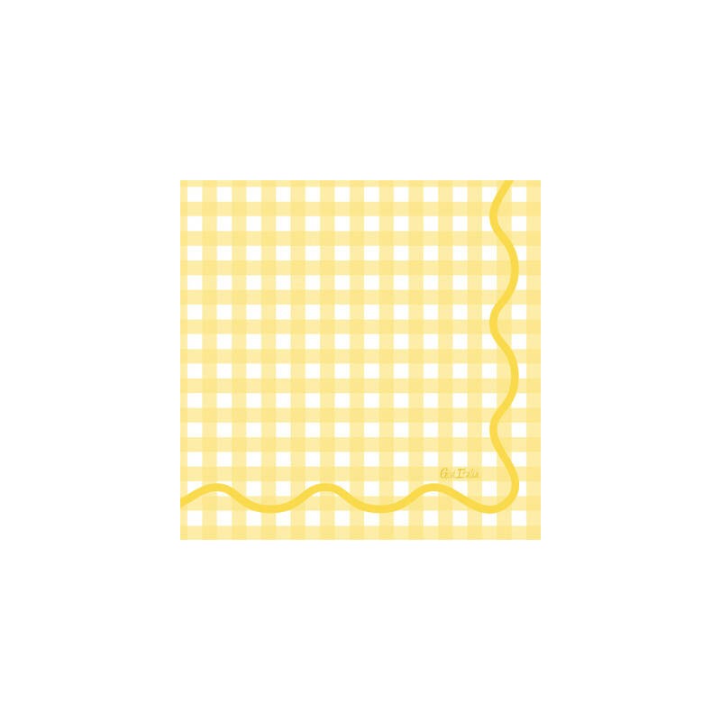 TOVAGLIOLI 33x33 VICHY GIALLO 16pz