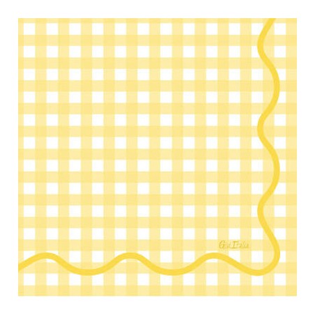TOVAGLIOLI 33x33 VICHY GIALLO 16pz
