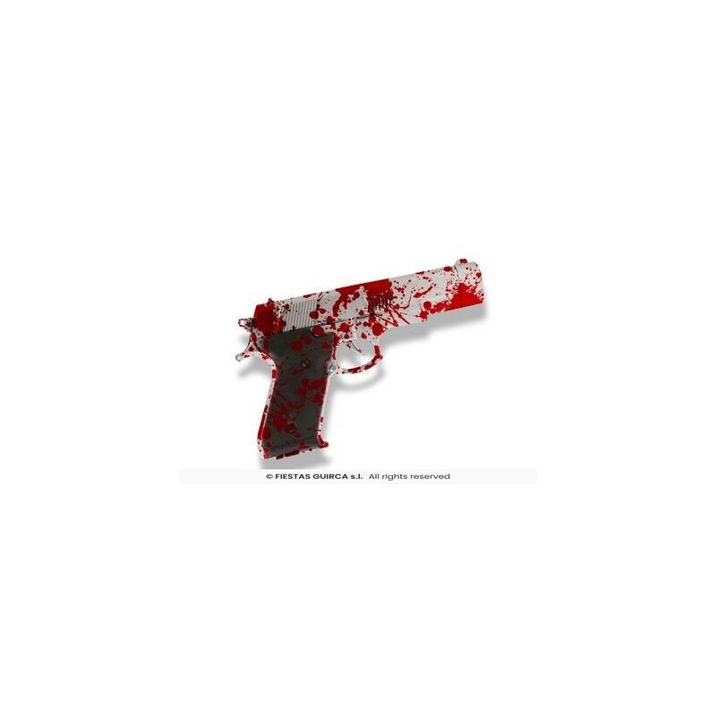 PISTOLA CON SANGUE 24cm