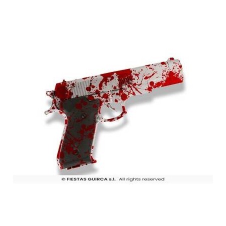 PISTOLA CON SANGUE 24cm