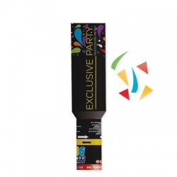 CANNONE SPARA CORIANDOLI 30cm MULTICOLOR METAL