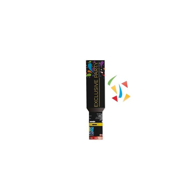 CANNONE SPARA CORIANDOLI 30cm MULTICOLOR METAL