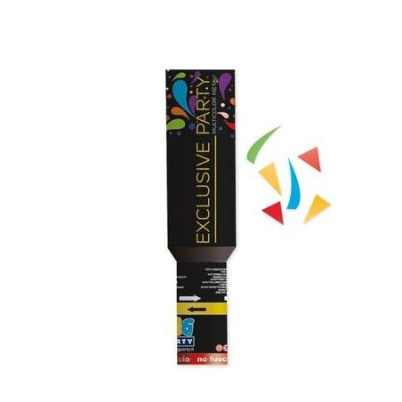 CANNONE SPARA CORIANDOLI 30cm MULTICOLOR METAL