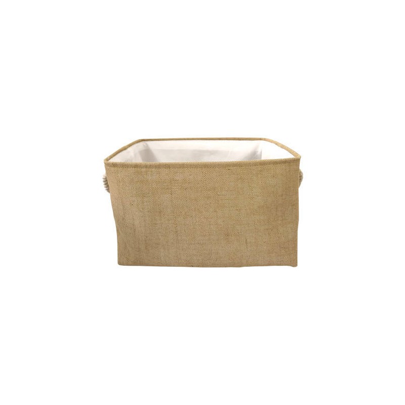 CESTELLO COTONE NATURAL C/MANIGLIE 47x35x32cm COT02490