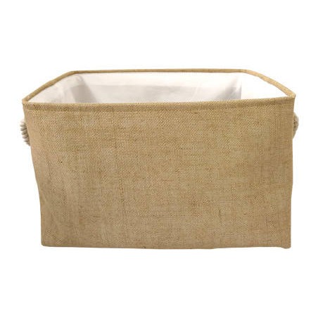 CESTELLO COTONE NATURAL C/MANIGLIE 47x35x32cm COT02490