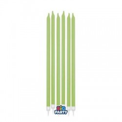CANDELINE STELO MATITA 15cm VERDE OLIVA 12pz