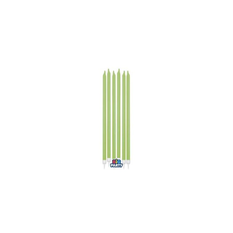 CANDELINE STELO MATITA 15cm VERDE OLIVA 12pz