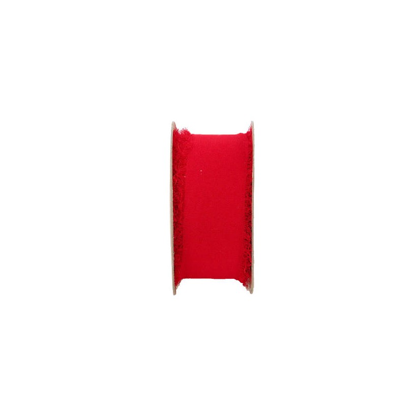 NASTRO CHIFFON SFRANGIATO mm40x15mt ROSSO
