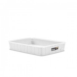 CESTO PVC ELEGANCE 35,5x26,5x6cm BIANCO L