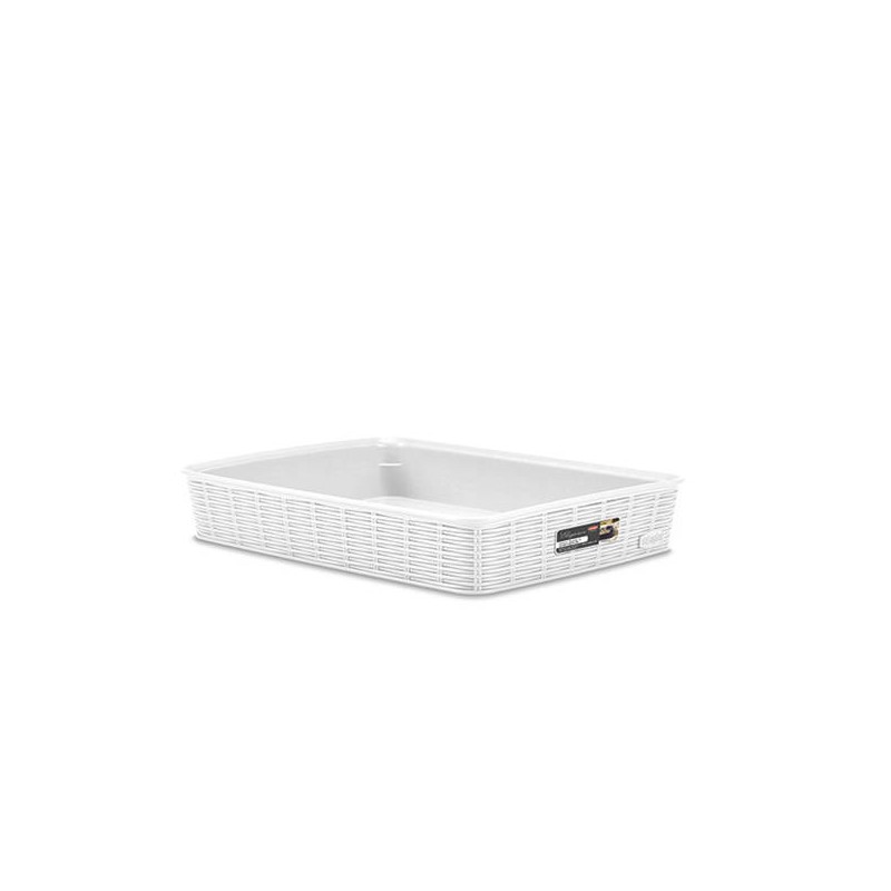 CESTO PVC ELEGANCE 35,5x26,5x6cm BIANCO L
