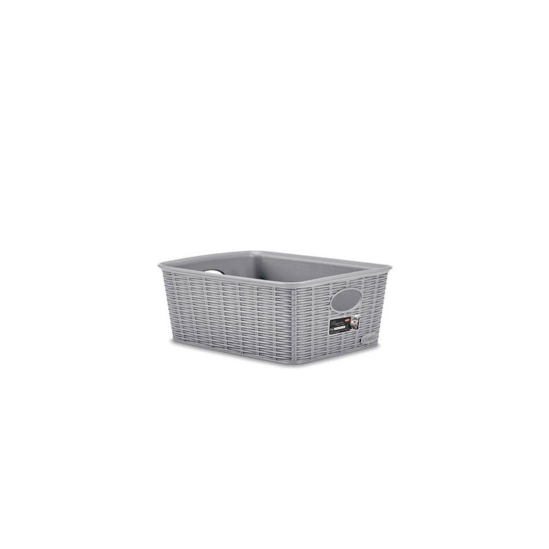 CESTO PVC ELEGANCE HIGH 25x19,5x10cm STONE GREY M