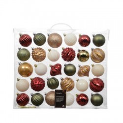 SET PALLINE ROSSA/VERDE/BIANCO/CHAMPAGNE ø6mm ASS.TE 30pz