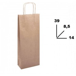 BORSA CARTA AVANA BOTTIGLIA MIS.14+8,5x39cm