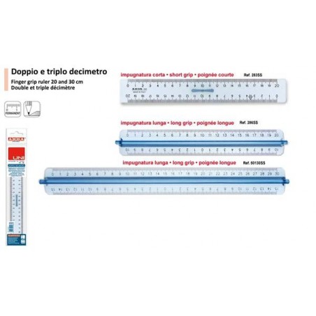 TRIPLO DECIMETRO IMPUGNATURA LUNGA 30cm UNI ARDA