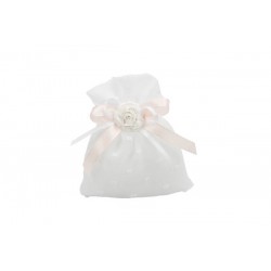 SACCHETTO PIATTO CHIFFON 11x13 BIANCO 10pz A2081