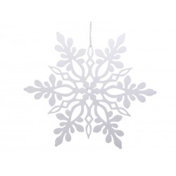 FIOCCO DI NEVE DA GLITTER 38x30cm BIANCO
