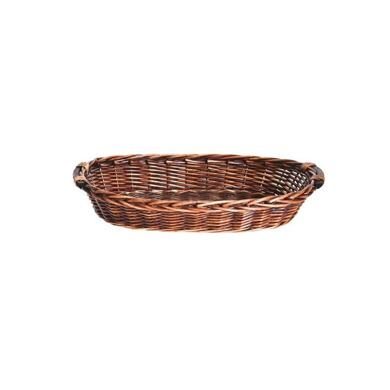 CESTO OVALE C/MANIGLIE 68x41x12cm MARRONE CEN01361