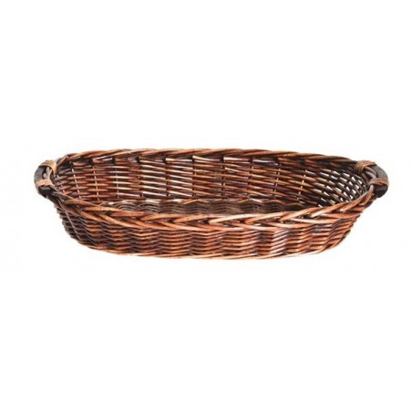 CESTO OVALE C/MANIGLIE 68x41x12cm MARRONE CEN01361