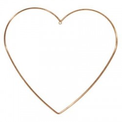 CUORE IN METALLO mm3x25cm ROSEGOLD 6pz