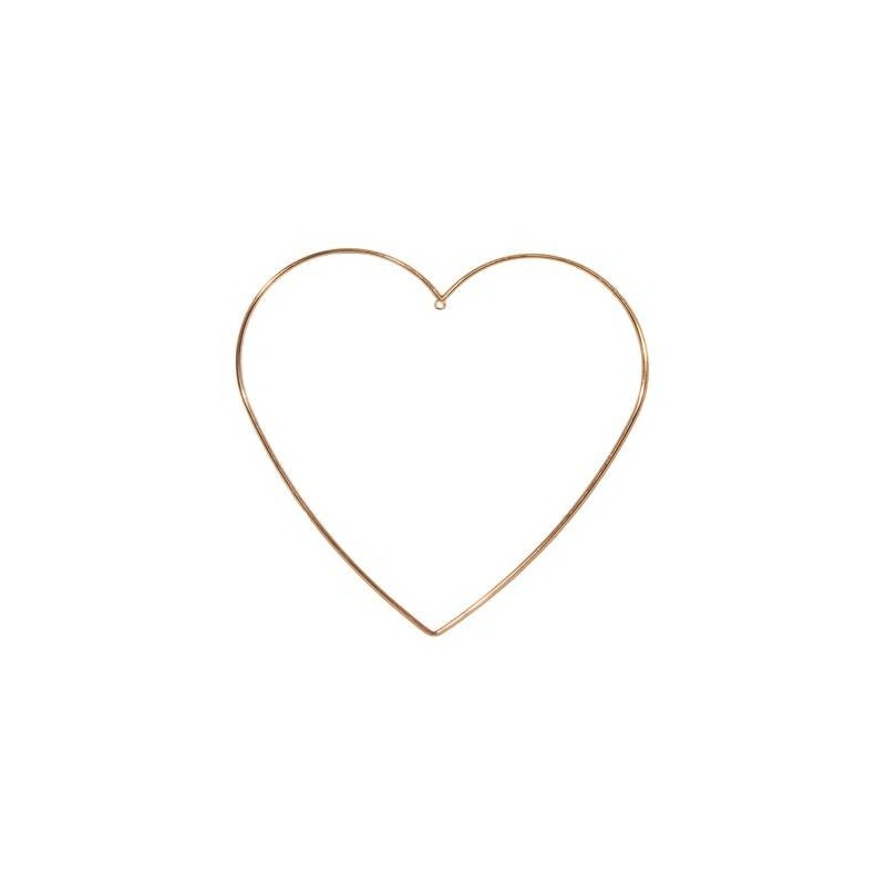 CUORE IN METALLO mm3x25cm ROSEGOLD 6pz