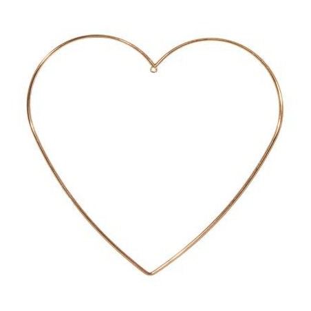 CUORE IN METALLO mm3x25cm ROSEGOLD 6pz