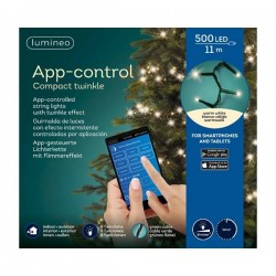 LED COMPACT 500 LUCI BIANCO CALDO 11mt APP CONTROL FILO...