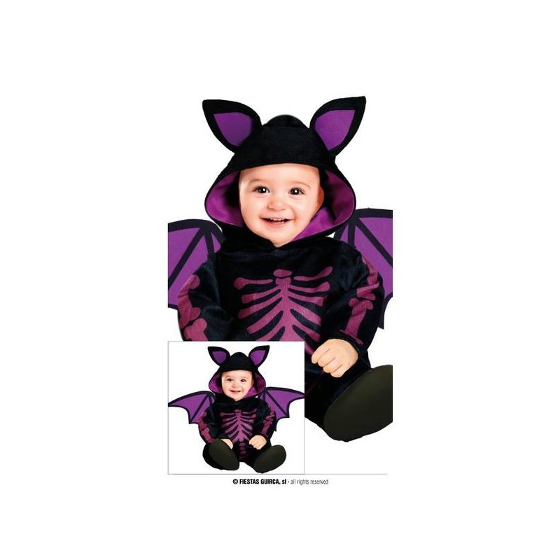 COSTUME PIPISTRELLO VIOLA BIMBA 18-24 mesi
