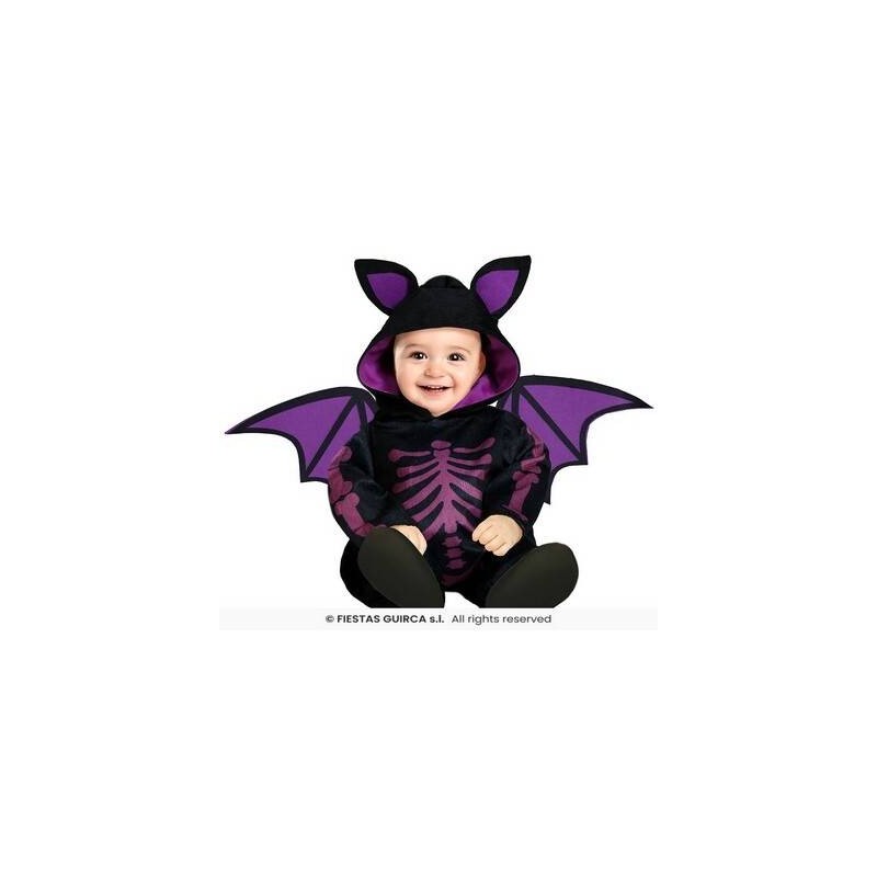 COSTUME PIPISTRELLO VIOLA BIMBA 12-18 mesi
