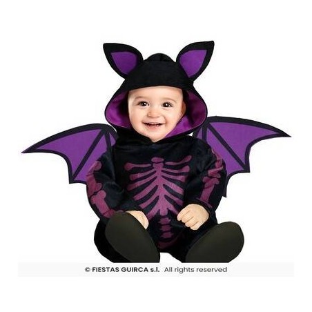 COSTUME PIPISTRELLO VIOLA BIMBA 12-18 mesi