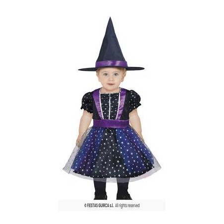 COSTUME STREGA STELLATA BIMBA 12-18 mesi