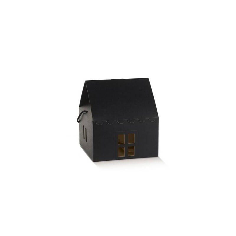 CASETTA C/CORDINI 24,5x24,5x15cm SETA NERO