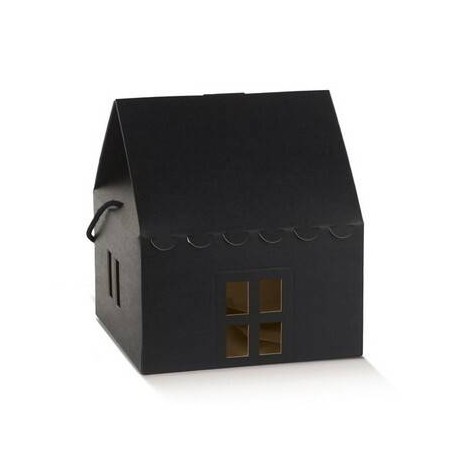 CASETTA C/CORDINI 24,5x24,5x15cm SETA NERO