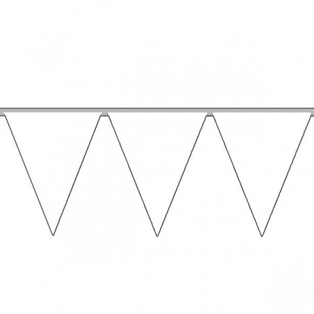 FESTONE BANDIERINE PVC 10mt BIANCO GIVI