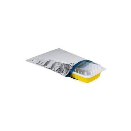 BUSTA TERMICA 55x55cm ARGENTO CHIUSURA BARRA A CLIP