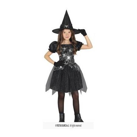 COSTUME BAMBINA STREGA ARGENTO 3-4 anni