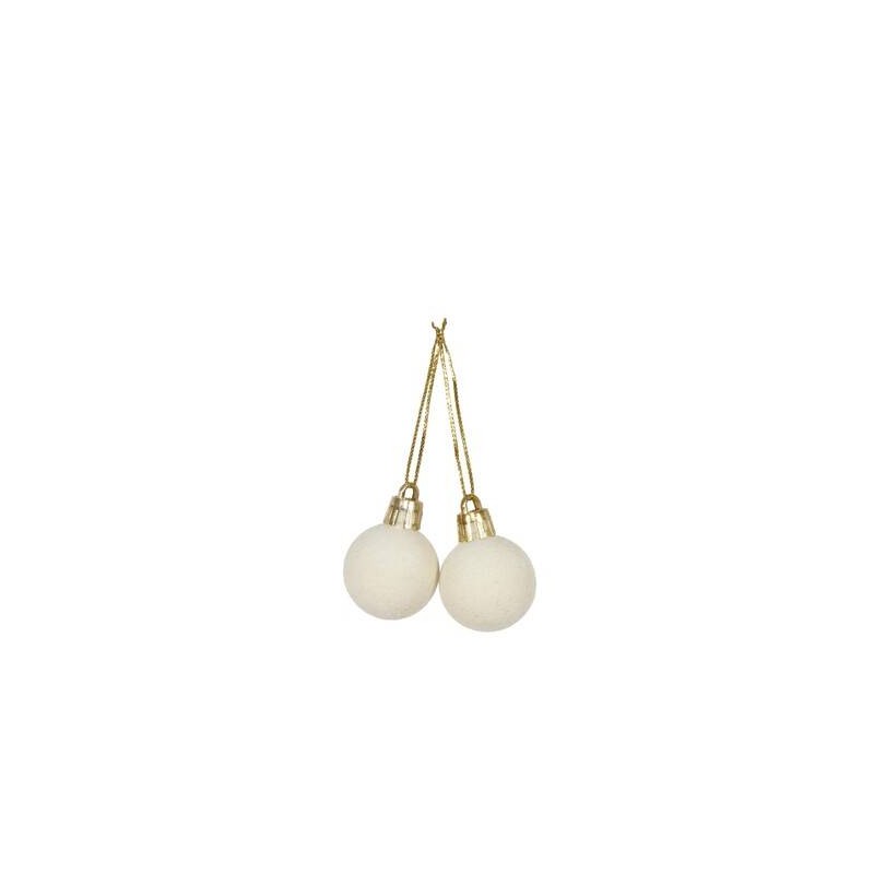 PICKS PALLINE IN TESSUTO ø20cm BIANCHE 12pz