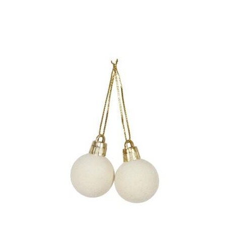 PICKS PALLINE IN TESSUTO ø20cm BIANCHE 12pz