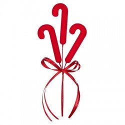 PICKS CANDY CANES H.18cm ROSSO 3pz