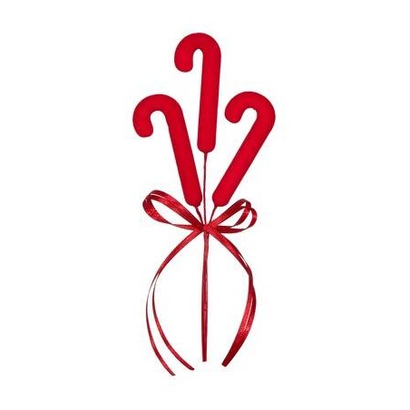 PICKS CANDY CANES H.18cm ROSSO 3pz