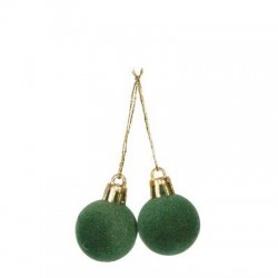 PICKS PALLINE IN TESSUTO ø20cm VERDE SCURO 12pz