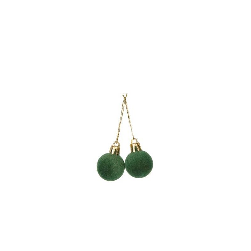 PICKS PALLINE IN TESSUTO ø20cm VERDE SCURO 12pz