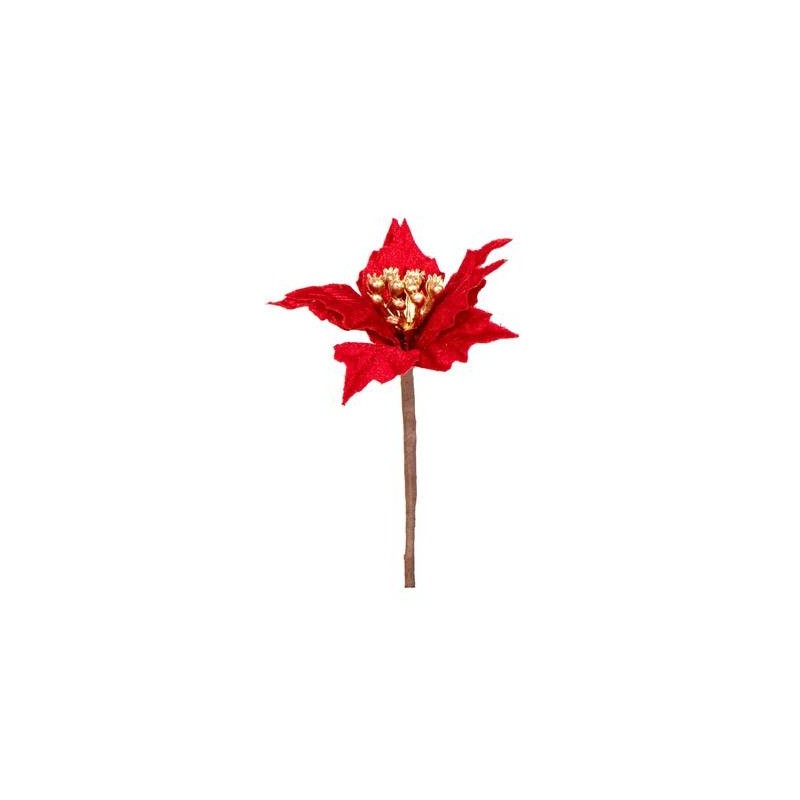 PICKS STELLA DI NATALE H.10cm ROSSO E ORO 1pz