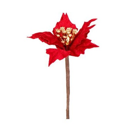 PICKS STELLA DI NATALE H.10cm ROSSO E ORO 1pz