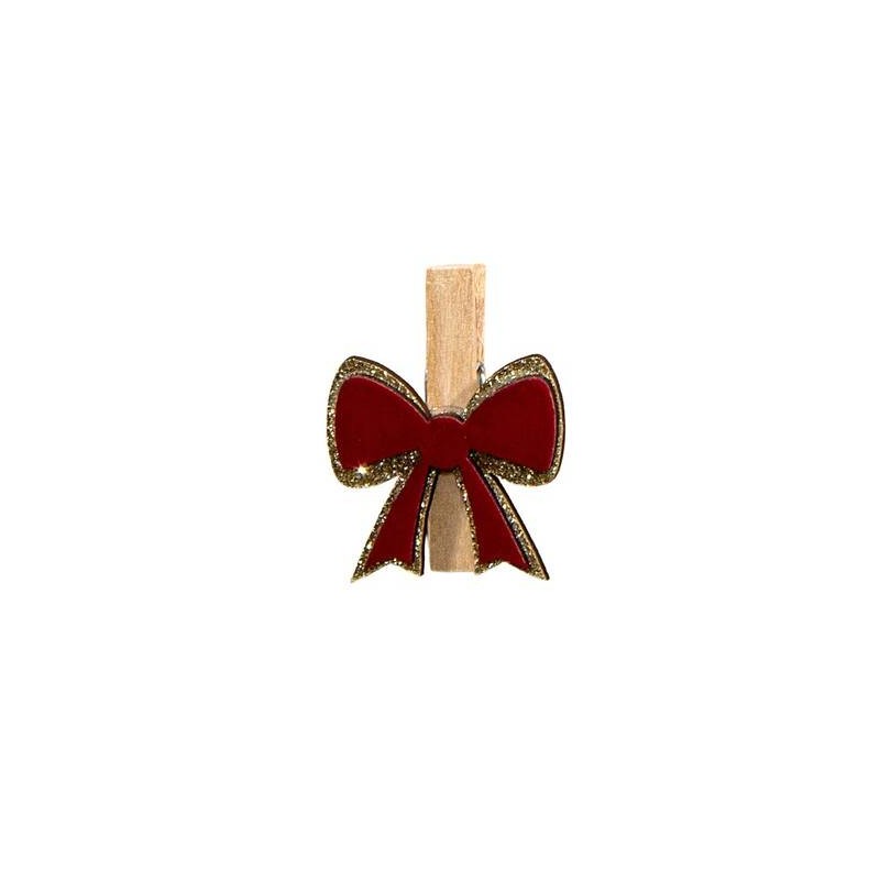 MOLLETTE NATURAL C/FIOCCO 3,5cm BRILLANT BORDEAUX 6pz